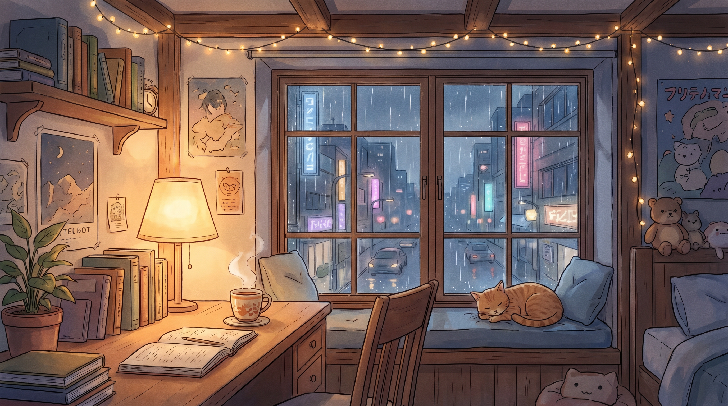Lo-fi Rainy Room